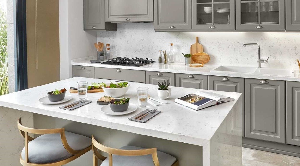 BLAT DE BUCATARIE QUARTZ KASHMERA WHITE