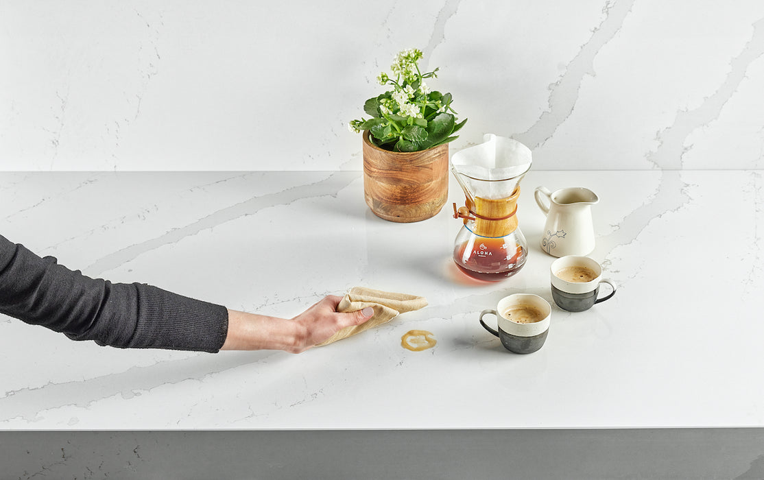 BLAT DE BUCATARIE QUARTZ CALACATTA VICTORY GOLD