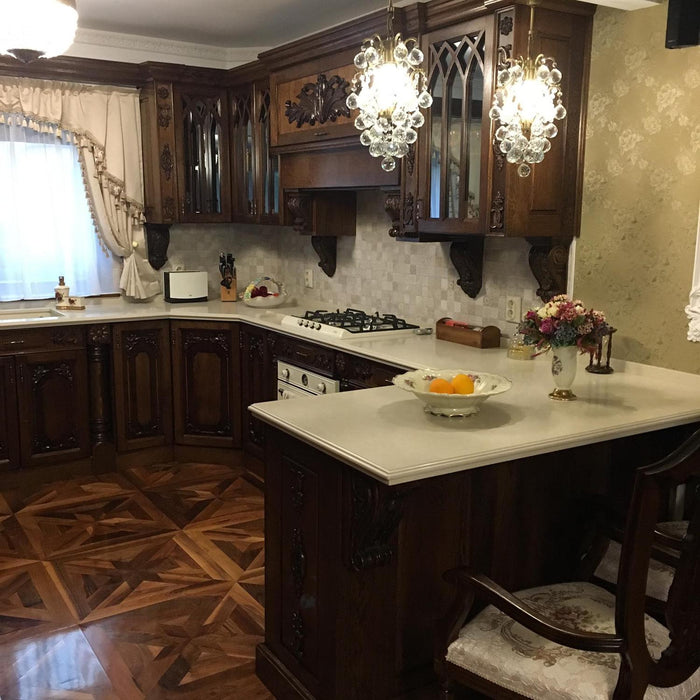 Blat si peninsula de bucatarie quartz Terra 01 - Sibiu