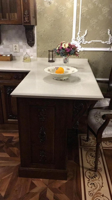 Blat si peninsula de bucatarie quartz Terra 01 - Sibiu