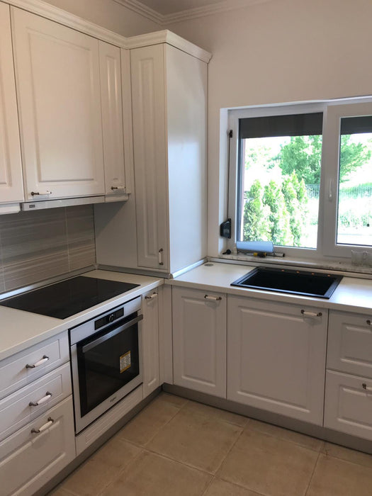 Mobilier bucatarie clasic MDF nuanta alb 01