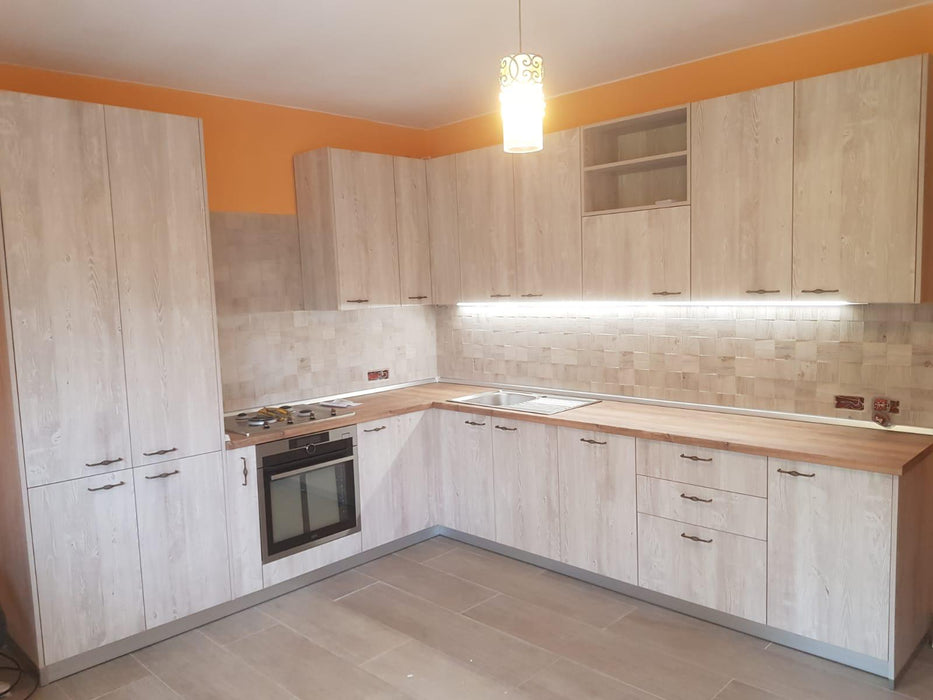 Mobilier bucatarie modern PAL finisaj Pin