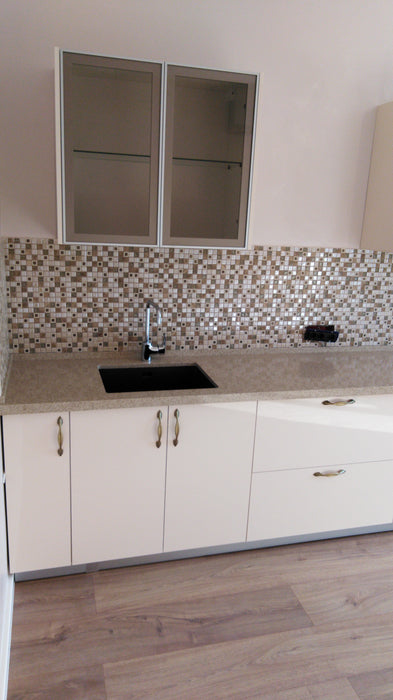 Mobilier bucatarie modern MDF nuanta crem 02