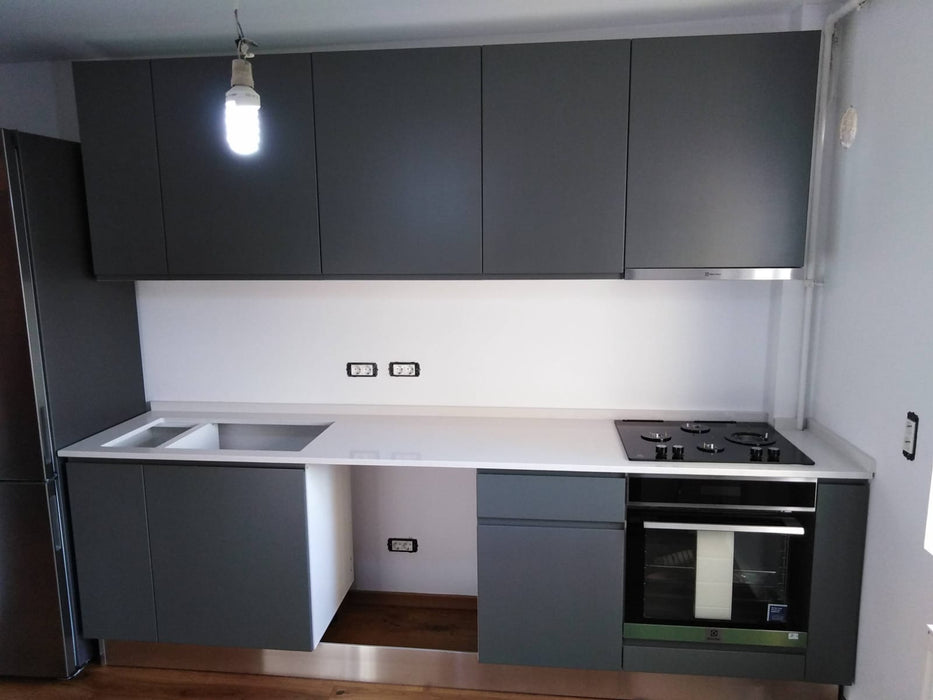 Mobilier de bucatarie modern MDF nuanta antracit 01