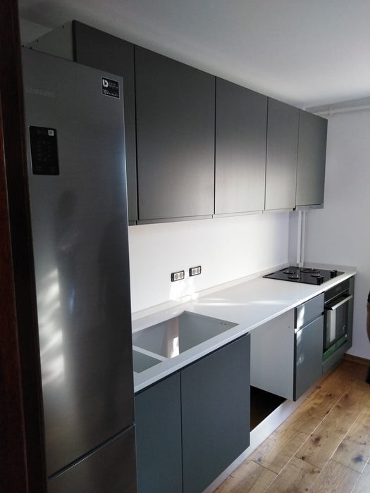 Mobilier de bucatarie modern MDF nuanta antracit 01