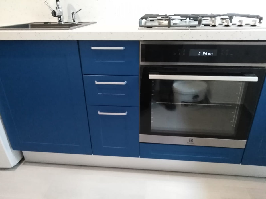 Mobilier bucatarie clasic MDF nuanta albastru