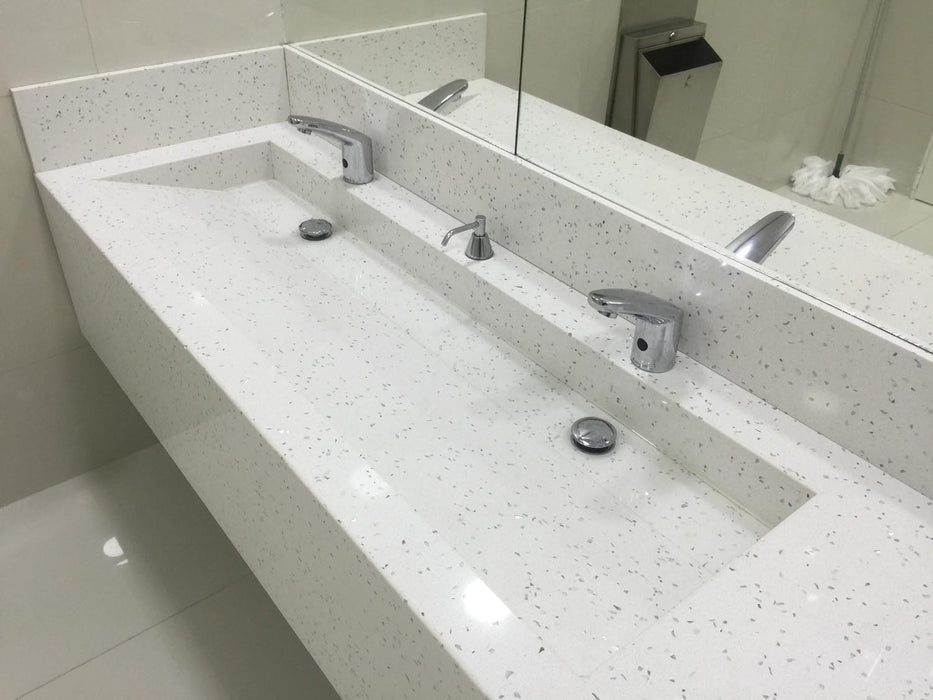 Blat baie quartz MIRAT cu uscator maini incorporat spatiu public 01 - Constanta