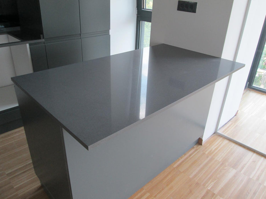 Blat bucatarie si insula quartz Boreas cant 2 cm clasic