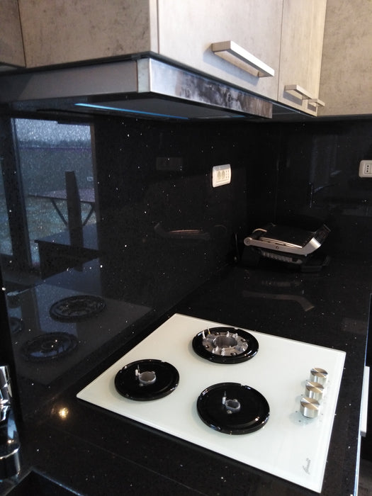 Mobilier bucatarie modern PAL beton/negru