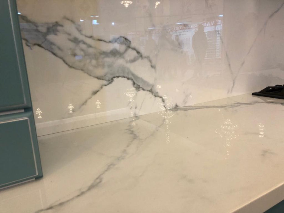 Blat bucatarie ceramica Calacatta White 01 - Bucuresti