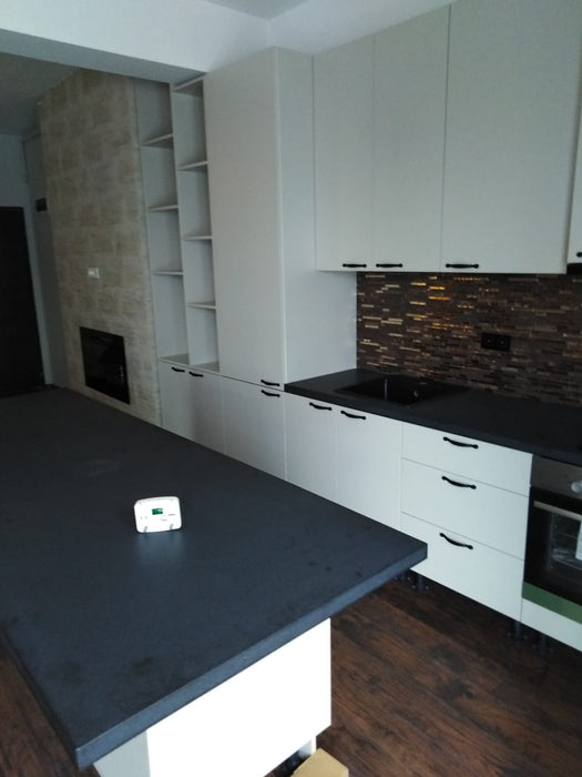 Mobilier bucatarie modern PAL nuanta gri taupe