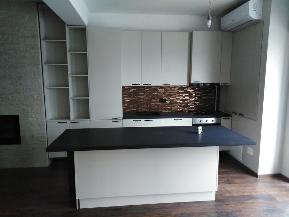 Mobilier bucatarie modern PAL nuanta gri taupe