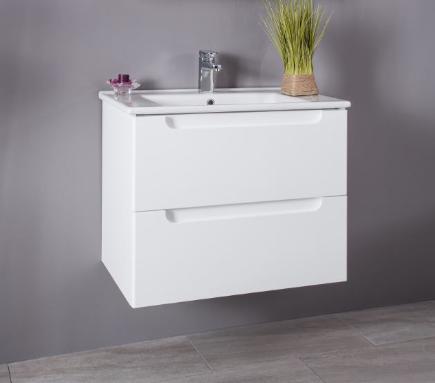 Set baza mobilier + lavoar VELA 75 cm Alb