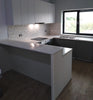 Mobilier bucatarie modern MDF nuante gri + alb mat