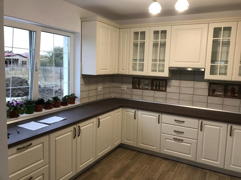 Mobilier bucatarie clasic MDF nuanta bej 05