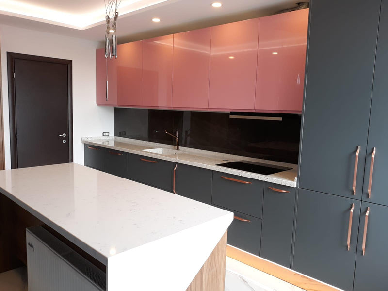 Mobilier bucatarie modern MDF nuanta antracit