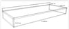 Blat baie suspendat quartz NEVERS 1600 x 520 mm