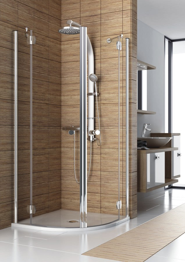 Cabina dus semirotunda Sol de Luxe 80 x 80 cm